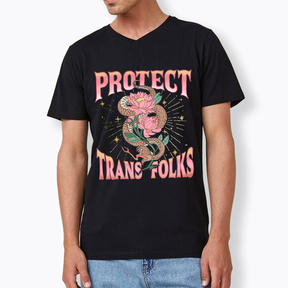 Protect Trans Folks V-Neck Classic T-Shirt