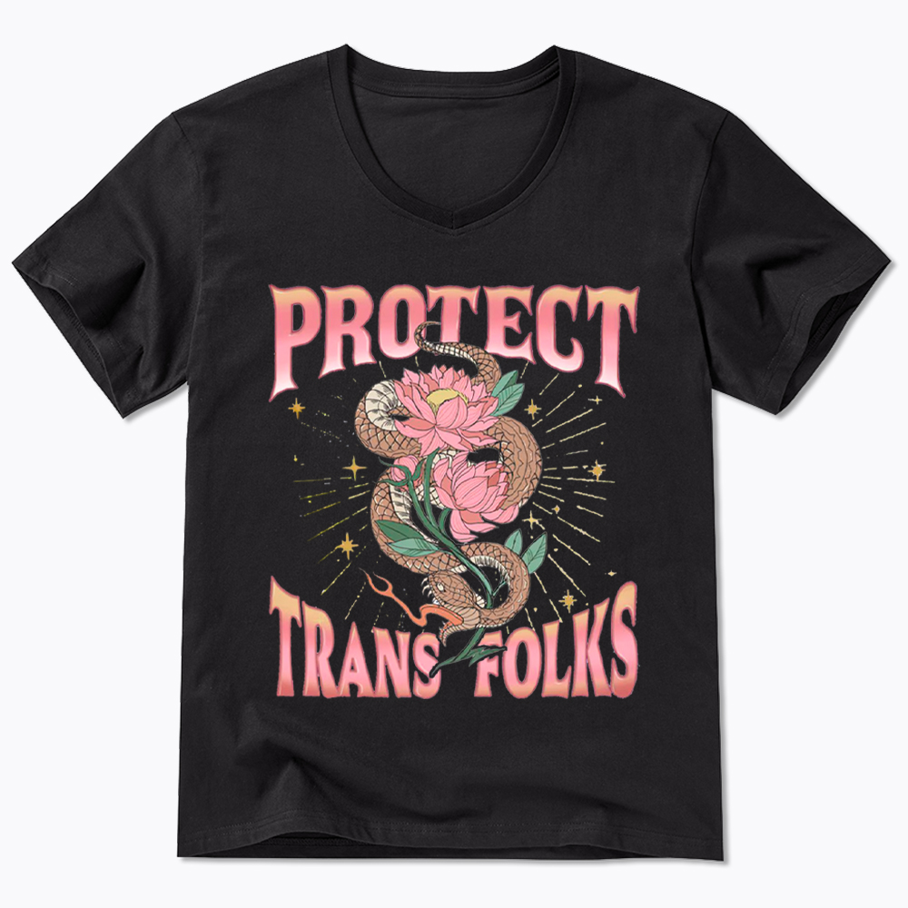 Protect Trans Folks V-Neck Classic T-Shirt