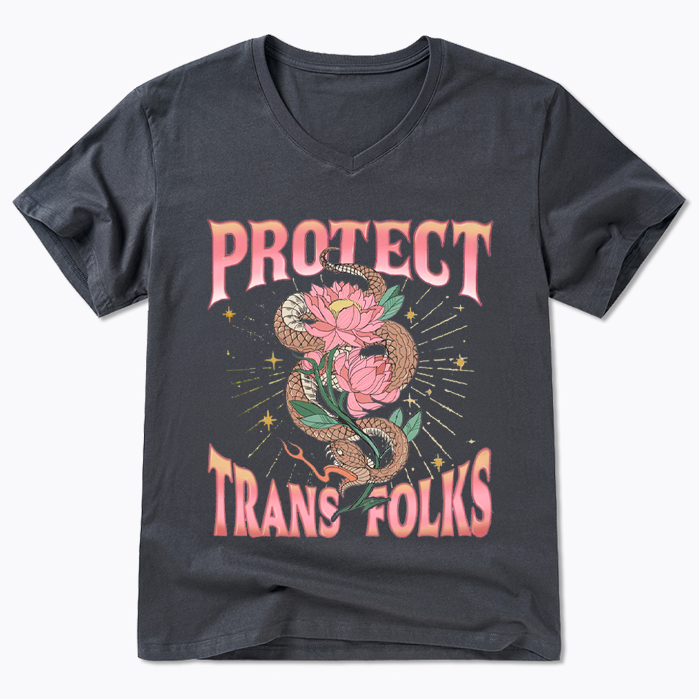 Protect Trans Folks V-Neck Classic T-Shirt