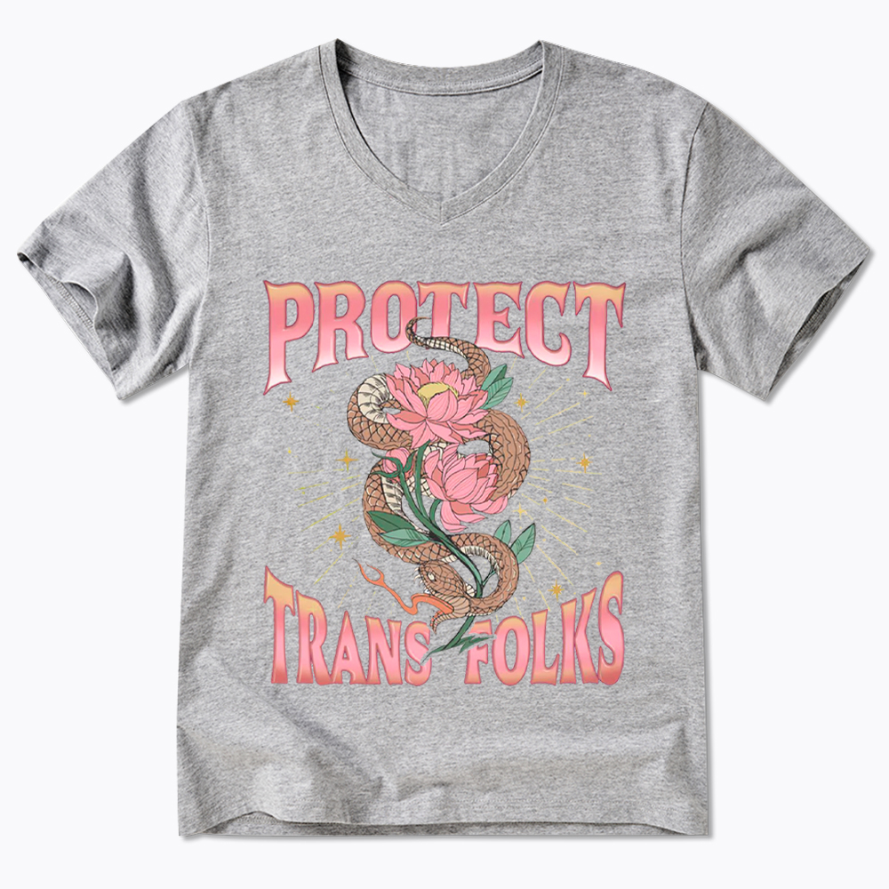 Protect Trans Folks V-Neck Classic T-Shirt