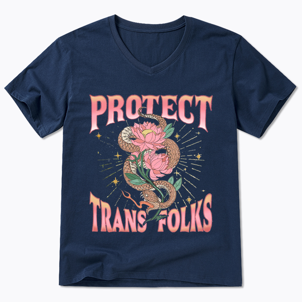 Protect Trans Folks V-Neck Classic T-Shirt