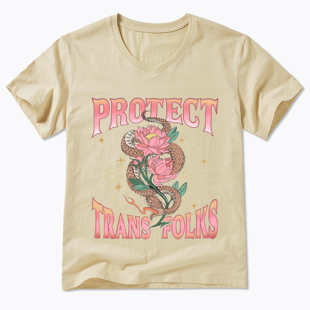 Protect Trans Folks V-Neck Classic T-Shirt