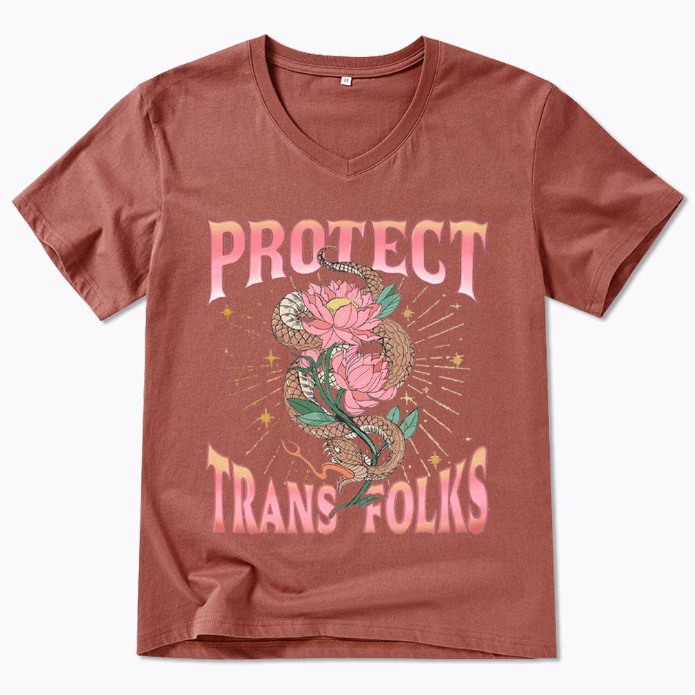 Protect Trans Folks V-Neck Classic T-Shirt