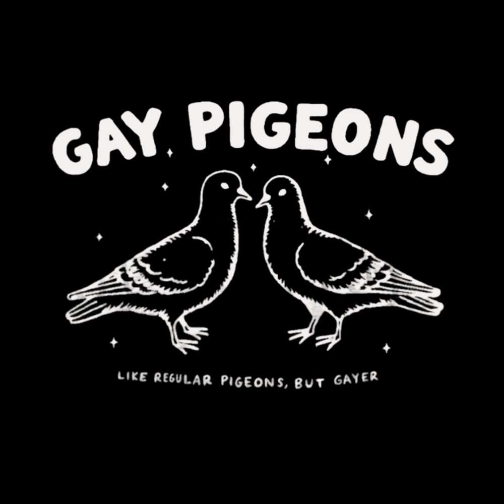 Gay Pigeons V-Neck Classic T-Shirts