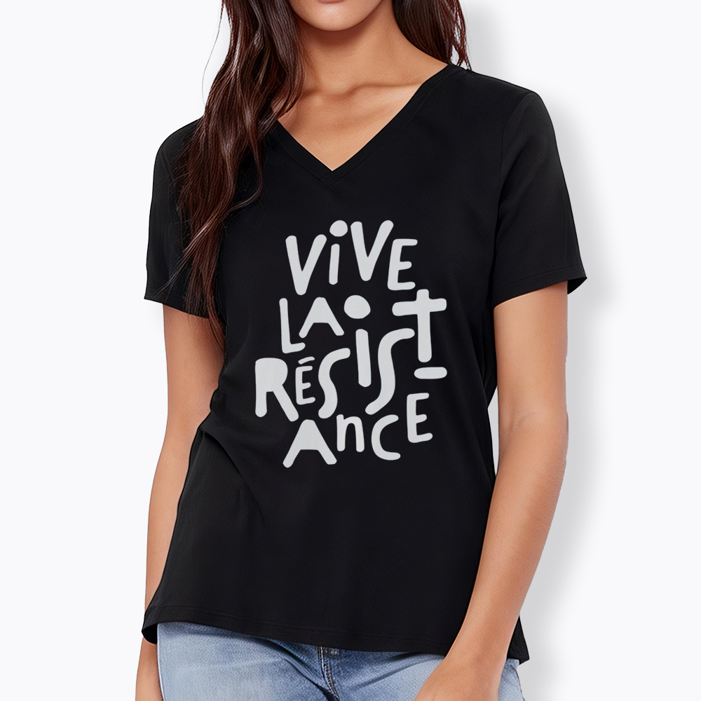Vive La Résistance V-Neck Classic T-Shirts