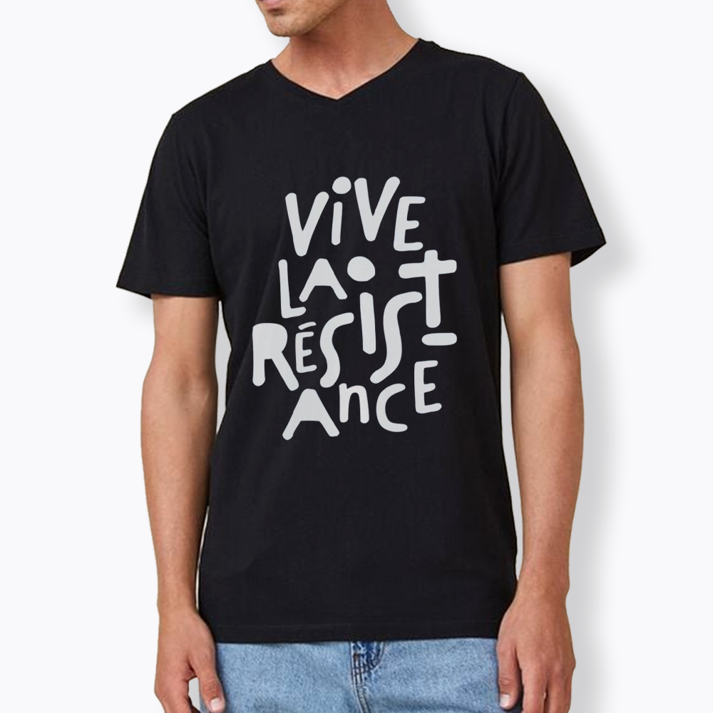 Vive La Résistance V-Neck Classic T-Shirts