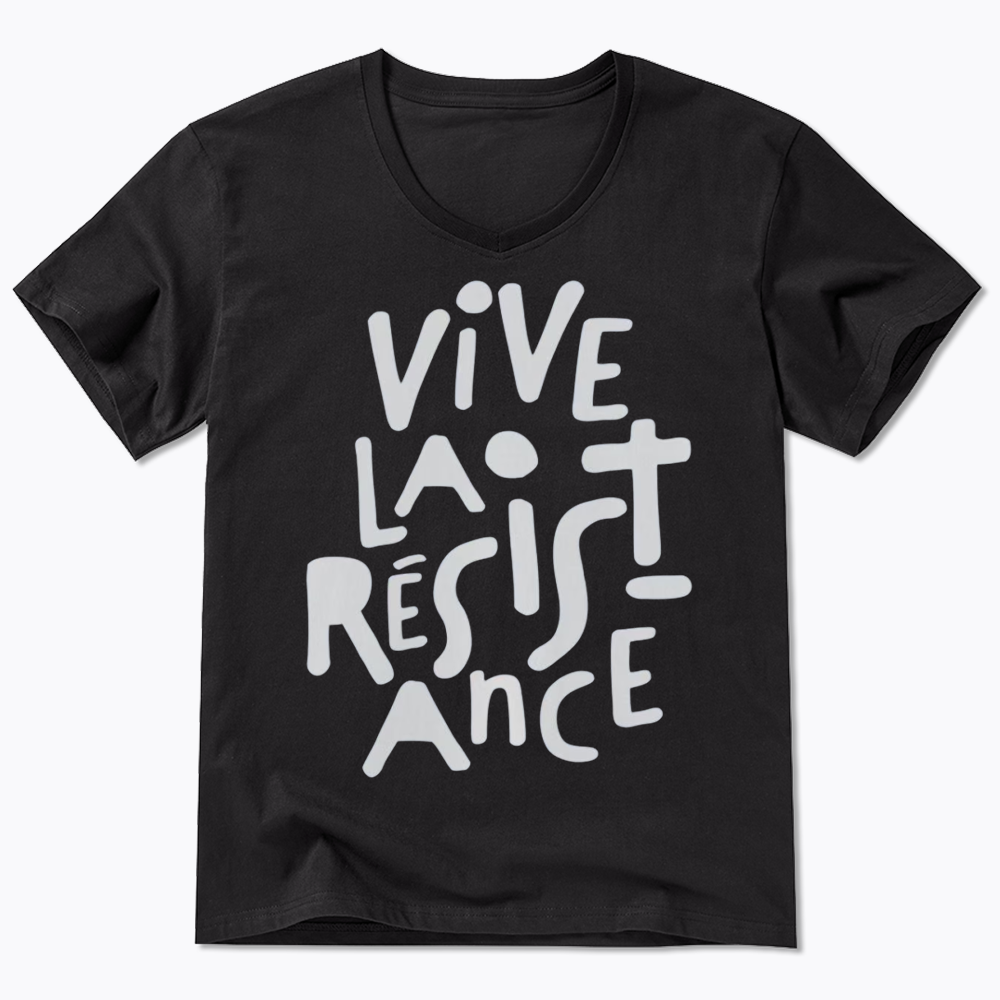 Vive La Résistance V-Neck Classic T-Shirts