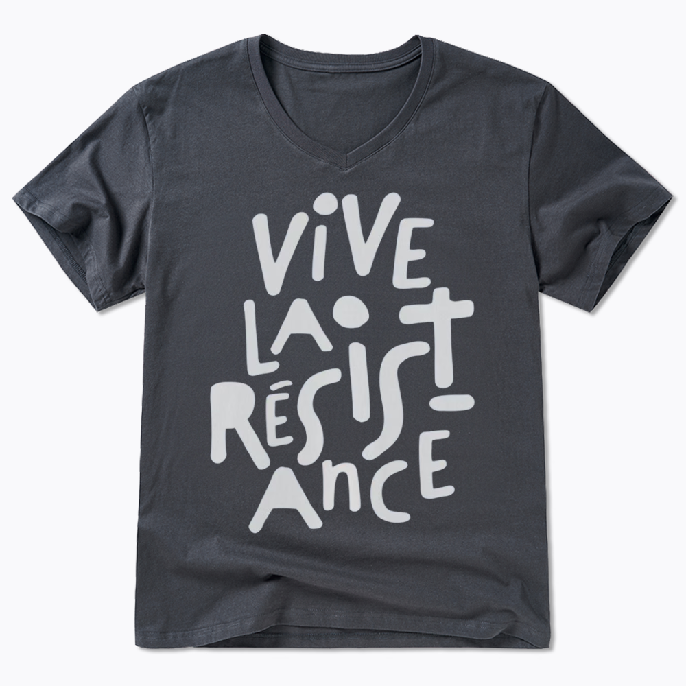 Vive La Résistance V-Neck Classic T-Shirts
