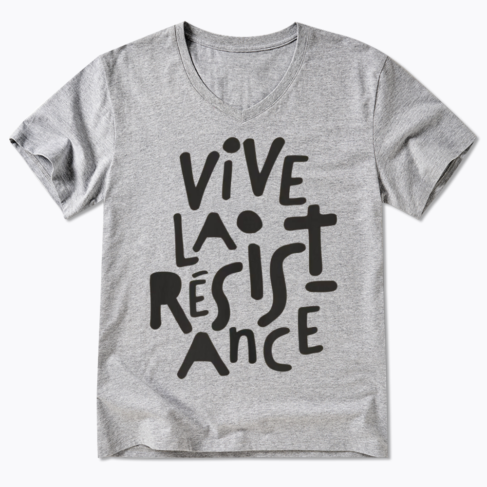 Vive La Résistance V-Neck Classic T-Shirts