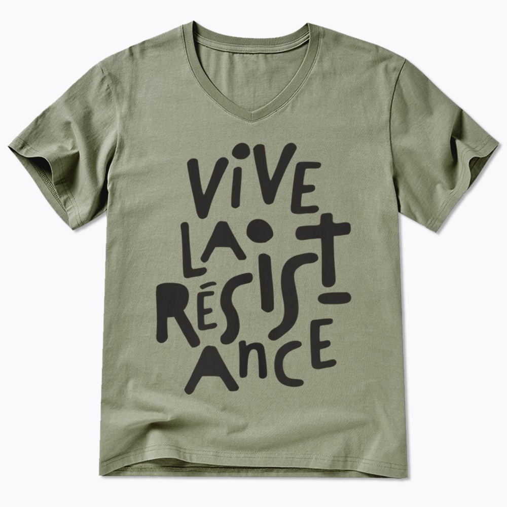 Vive La Résistance V-Neck Classic T-Shirts