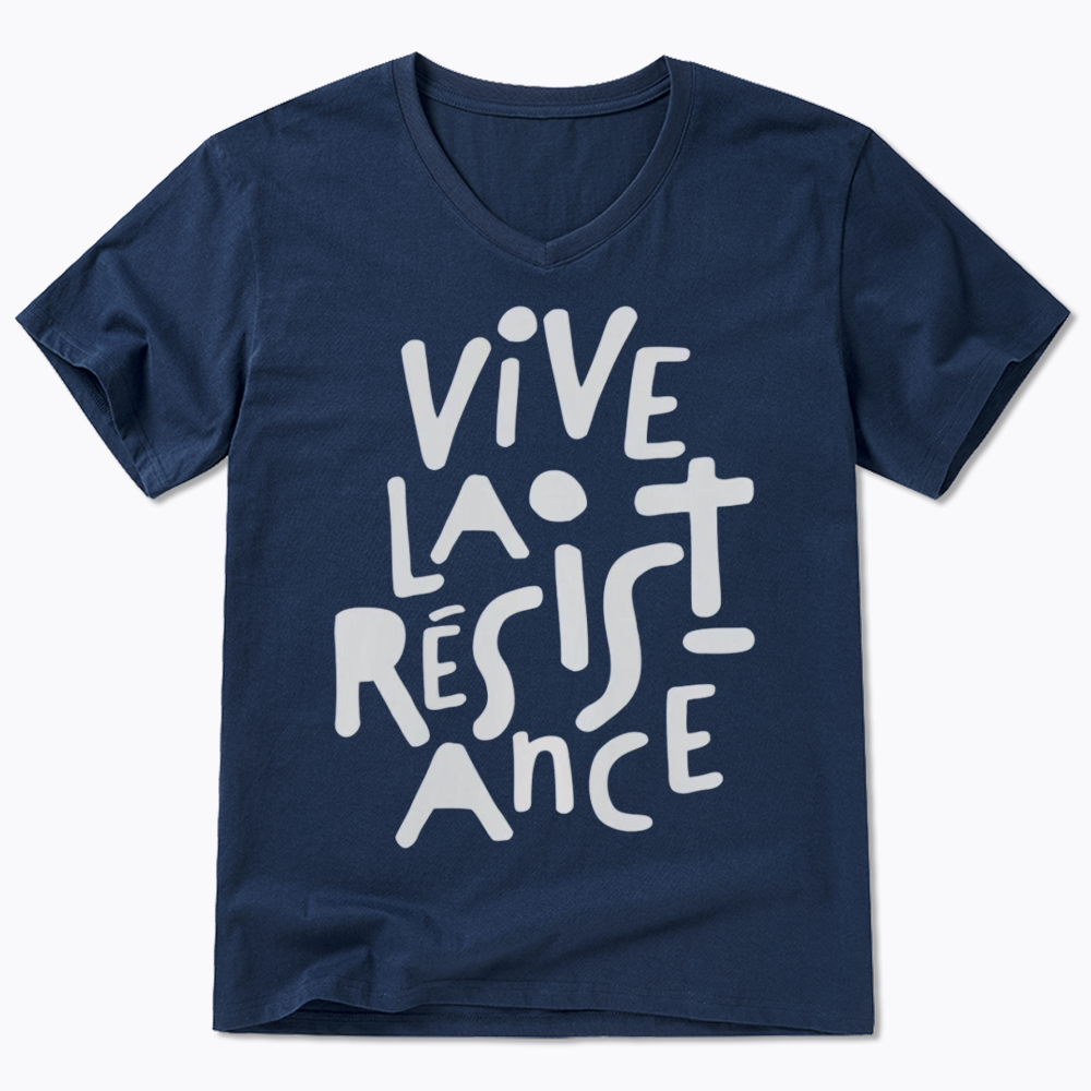 Vive La Résistance V-Neck Classic T-Shirts