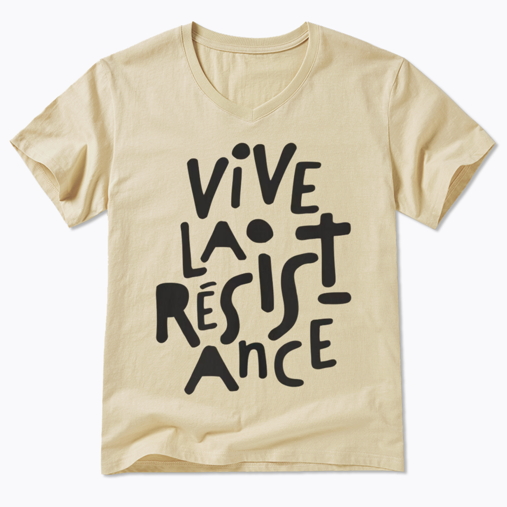 Vive La Résistance V-Neck Classic T-Shirts