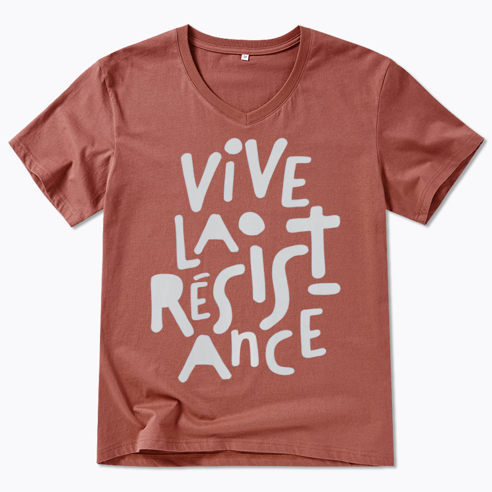 Vive La Résistance V-Neck Classic T-Shirts
