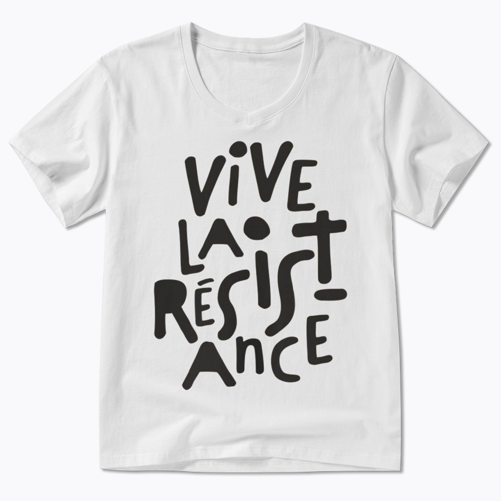 Vive La Résistance V-Neck Classic T-Shirts