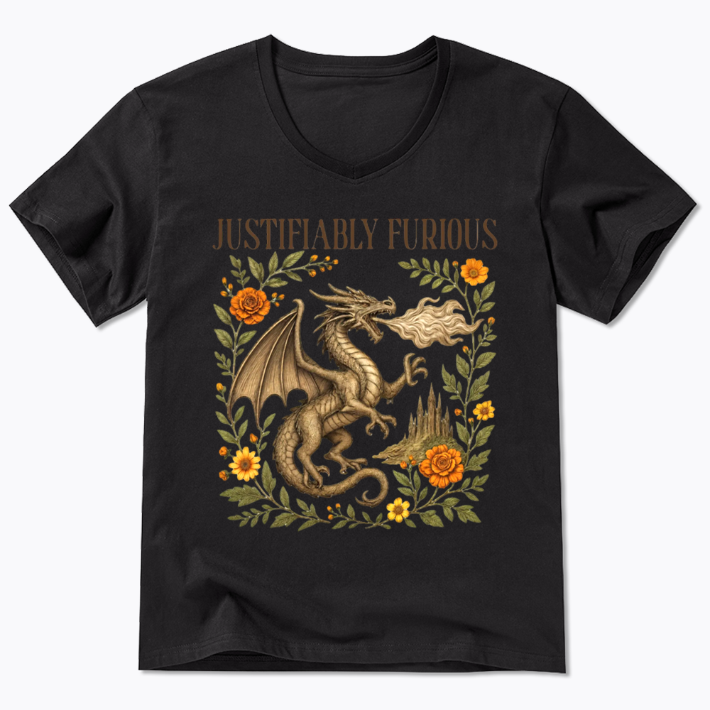 Justifiably Furious V-Neck Classic T-Shirts