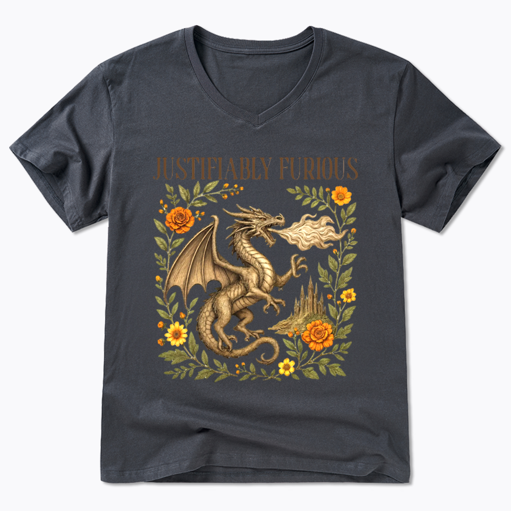 Justifiably Furious V-Neck Classic T-Shirts