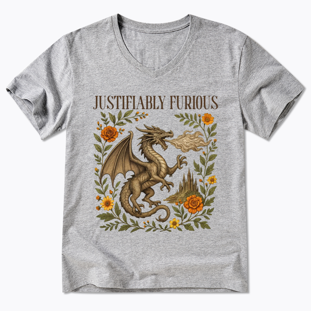 Justifiably Furious V-Neck Classic T-Shirts