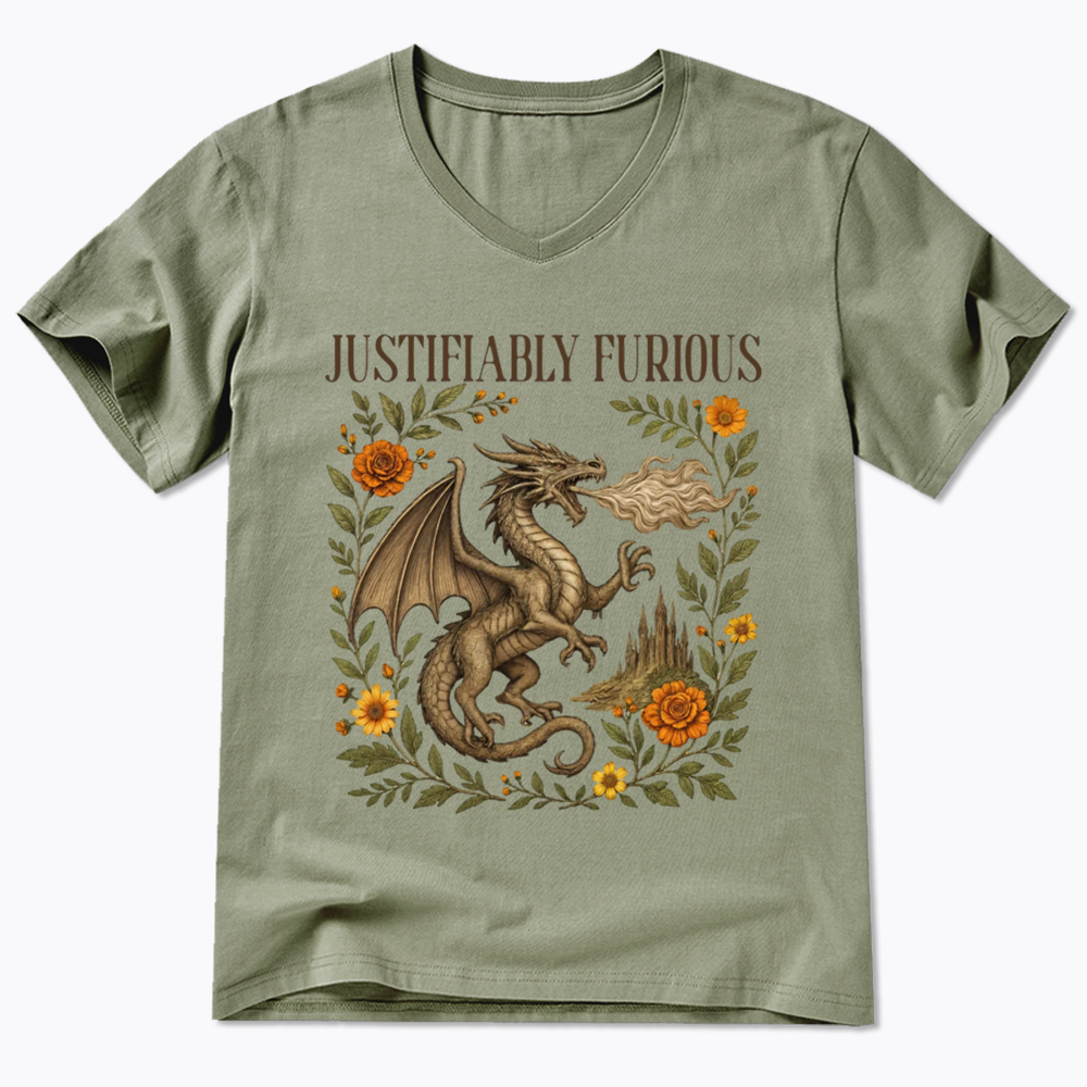 Justifiably Furious V-Neck Classic T-Shirts