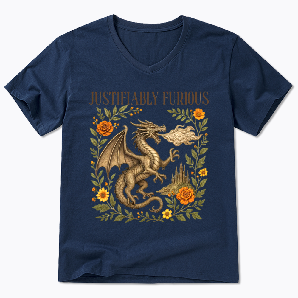 Justifiably Furious V-Neck Classic T-Shirts