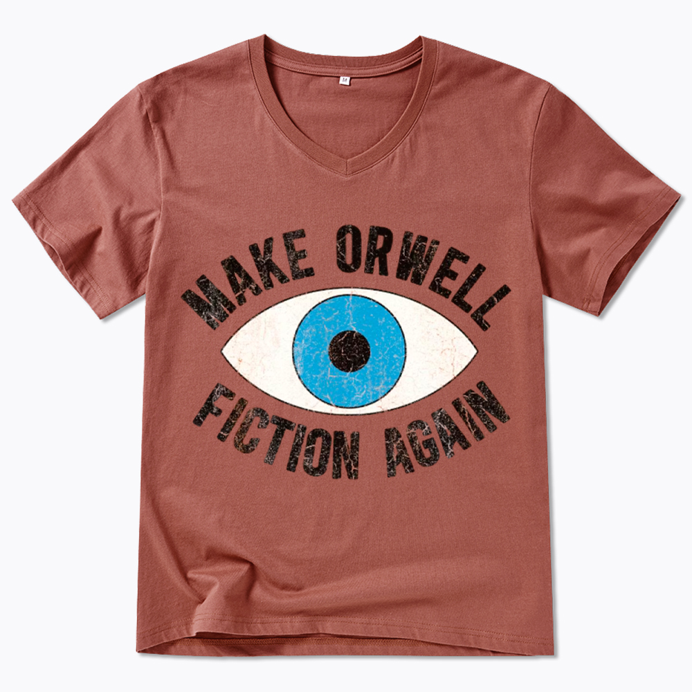 Make Orwell Fiction Again V-Neck Classic T-Shirt