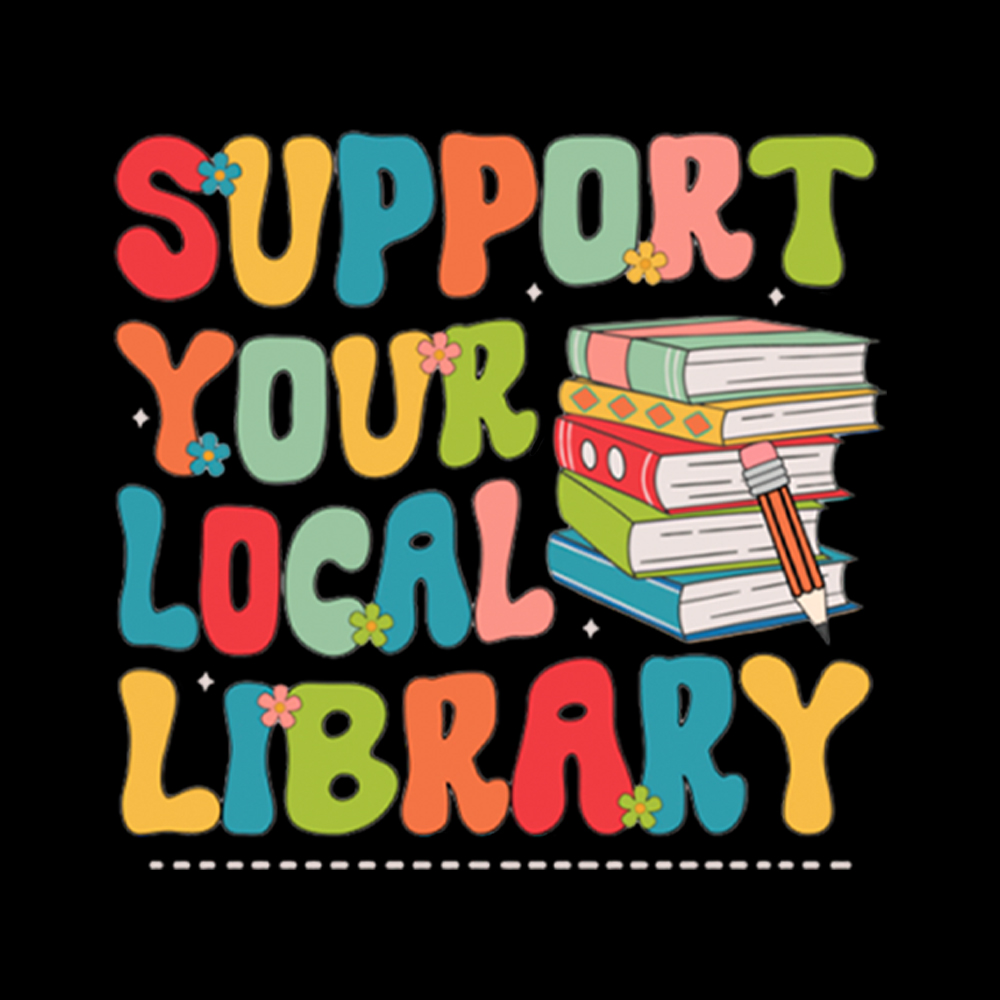 Support Your Local Library Washed T-Shirt