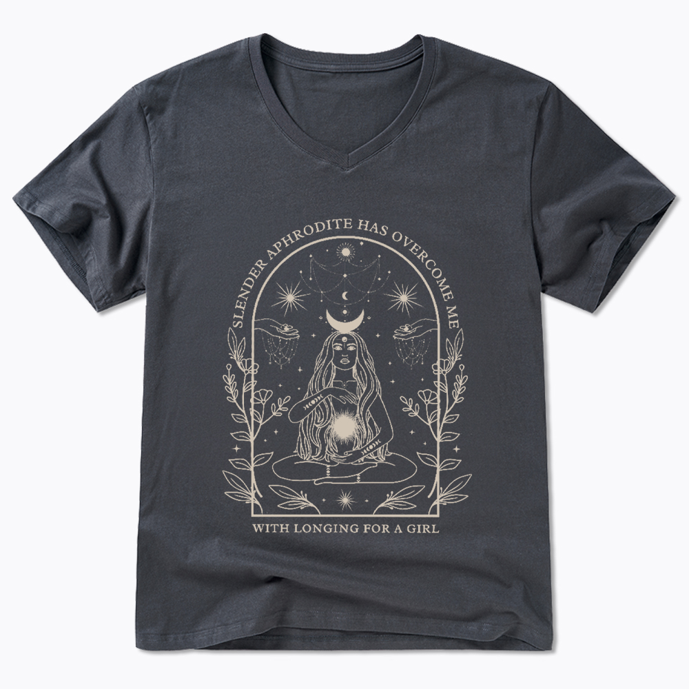 Slender Aphrodite Has Overcome Me with Longing for a Girl V-Neck Classic T-Shirt