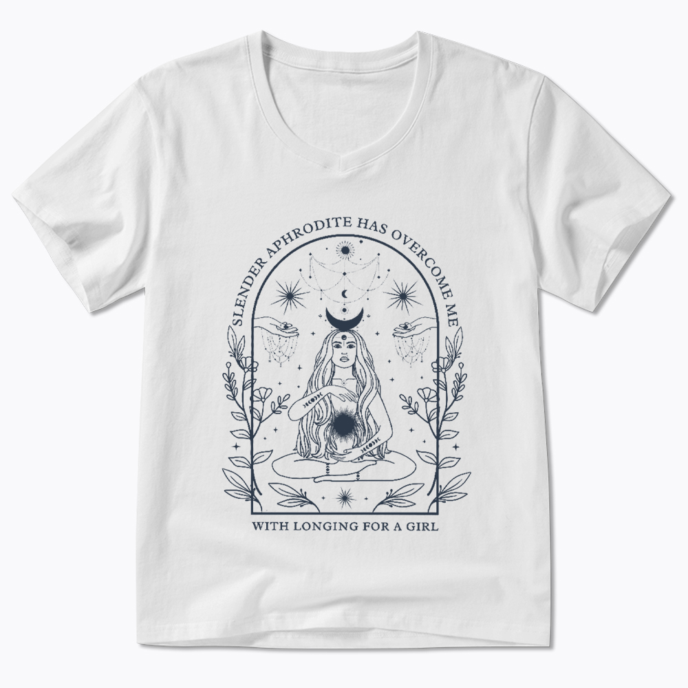 Slender Aphrodite Has Overcome Me with Longing for a Girl V-Neck Classic T-Shirt