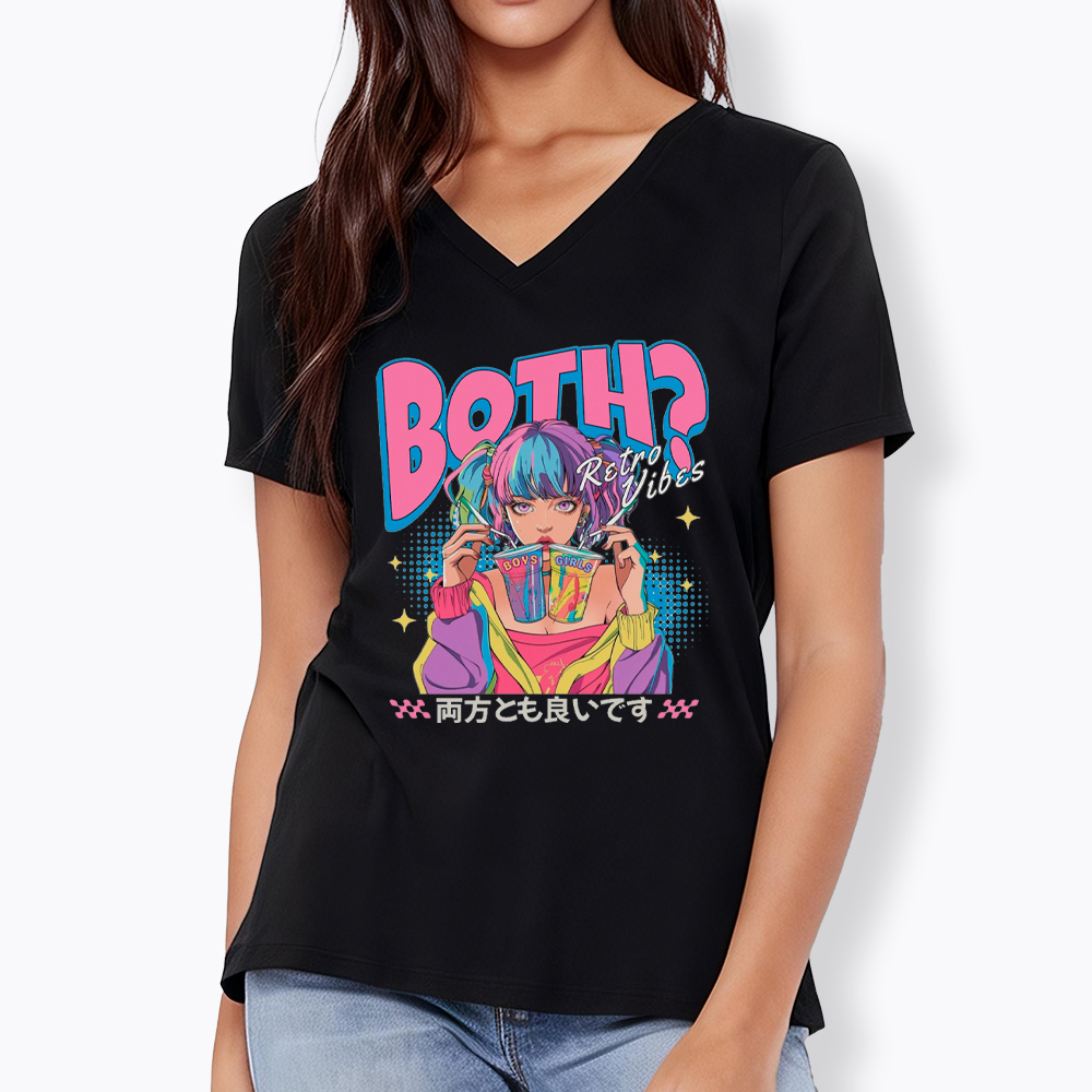 Bisexual Pride Why Not Both V-Neck Classic T-Shirt