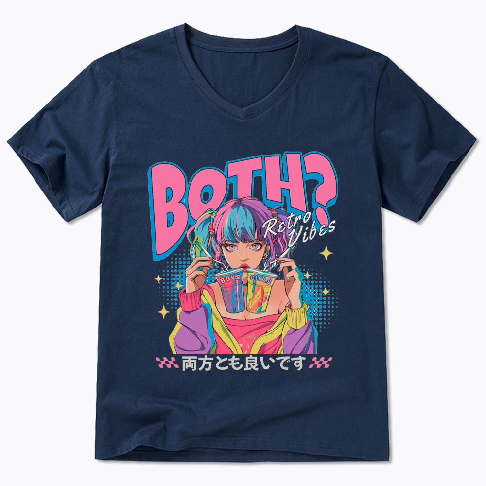 Bisexual Pride Why Not Both V-Neck Classic T-Shirt