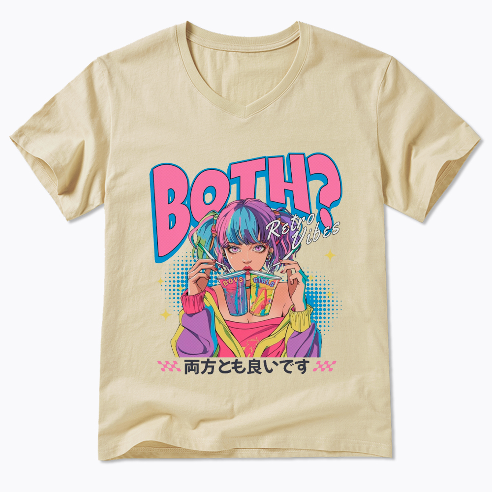 Bisexual Pride Why Not Both V-Neck Classic T-Shirt