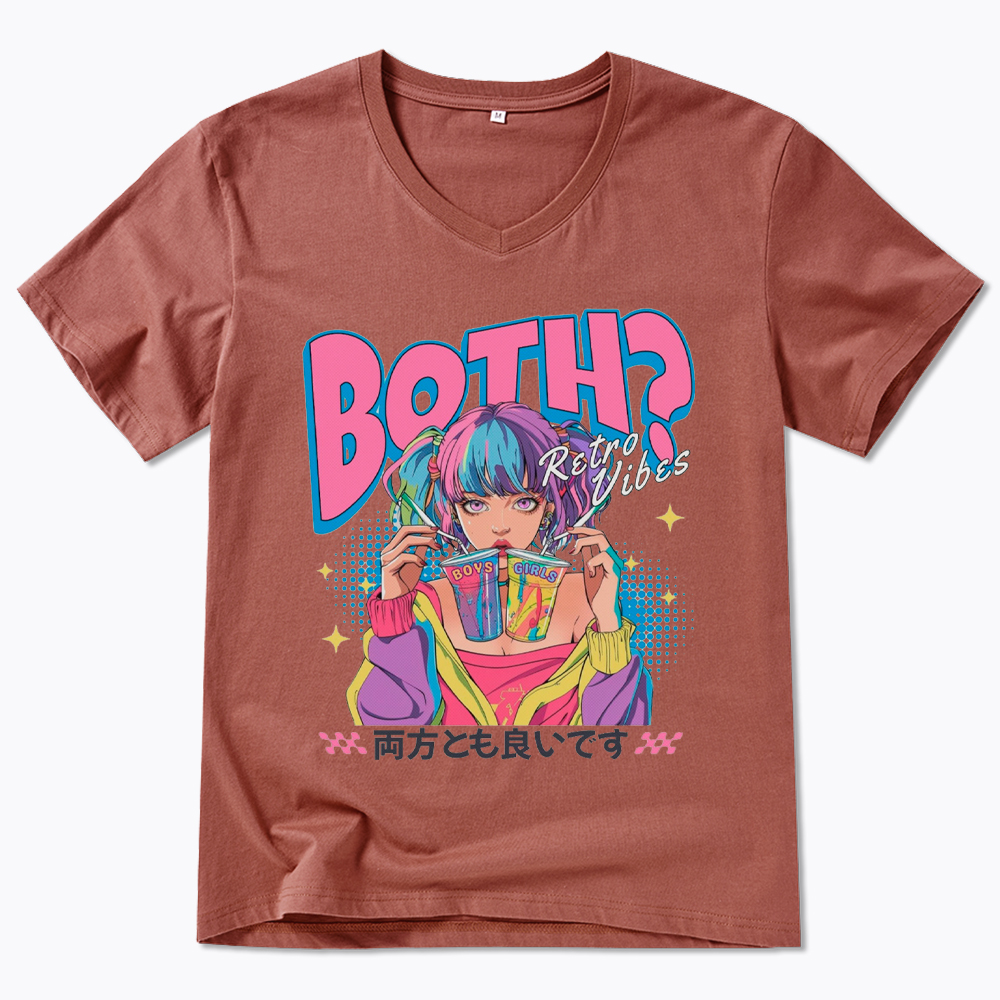 Bisexual Pride Why Not Both V-Neck Classic T-Shirt