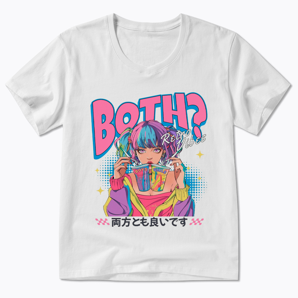 Bisexual Pride Why Not Both V-Neck Classic T-Shirt