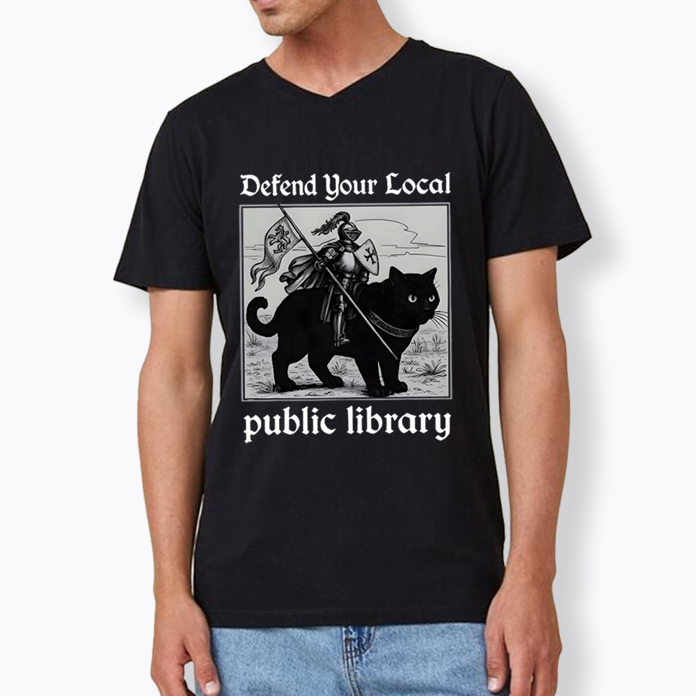 Defend Your Local Public Library V-Neck Classic T-Shirt
