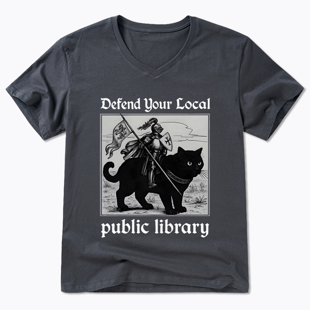 Defend Your Local Public Library V-Neck Classic T-Shirt