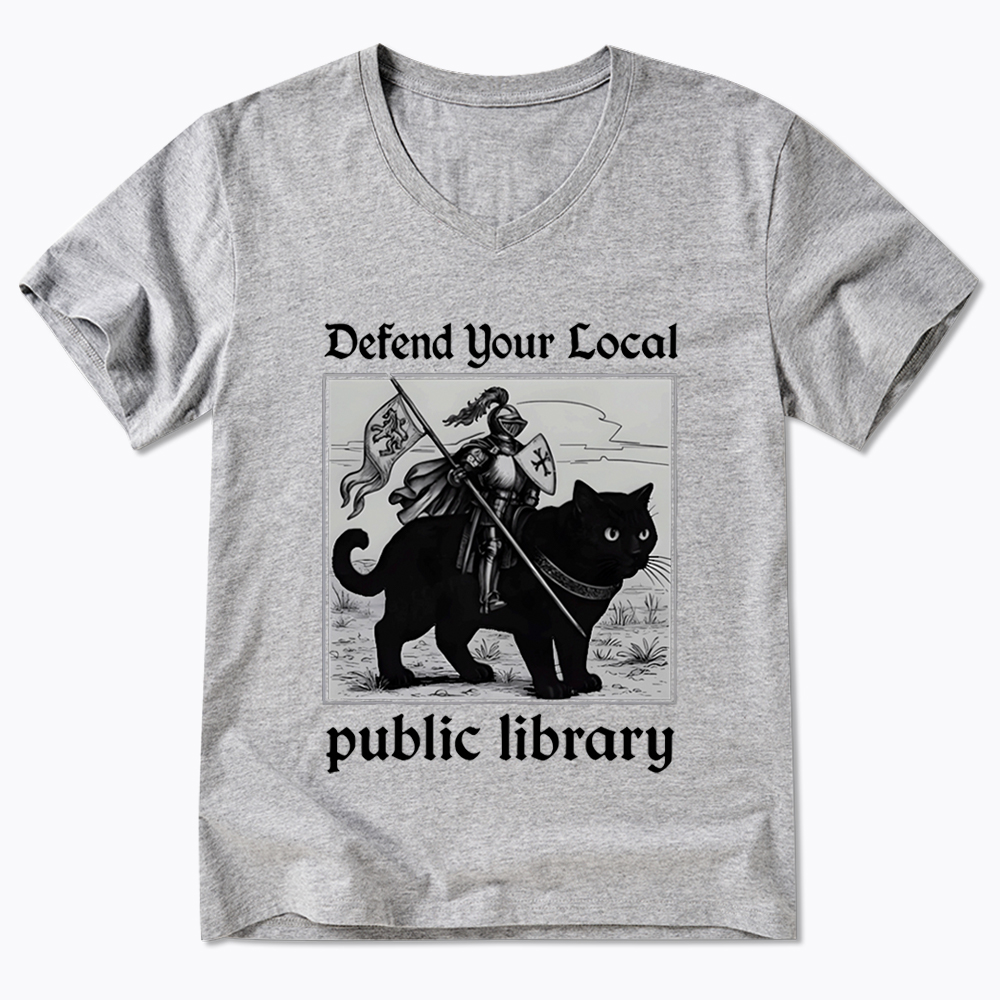 Defend Your Local Public Library V-Neck Classic T-Shirt