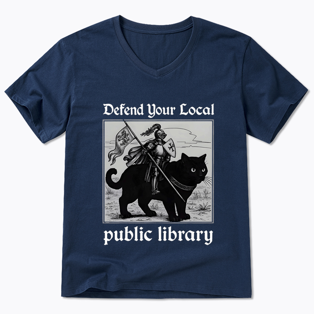 Defend Your Local Public Library V-Neck Classic T-Shirt