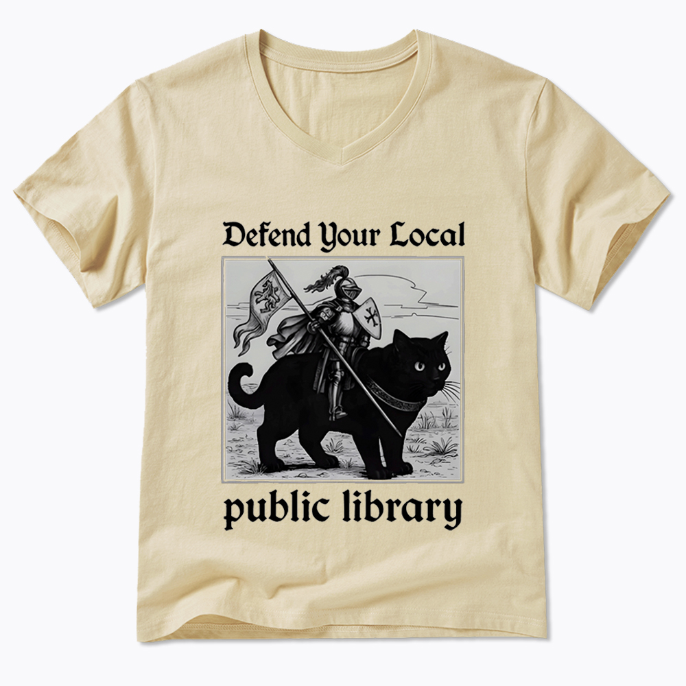 Defend Your Local Public Library V-Neck Classic T-Shirt