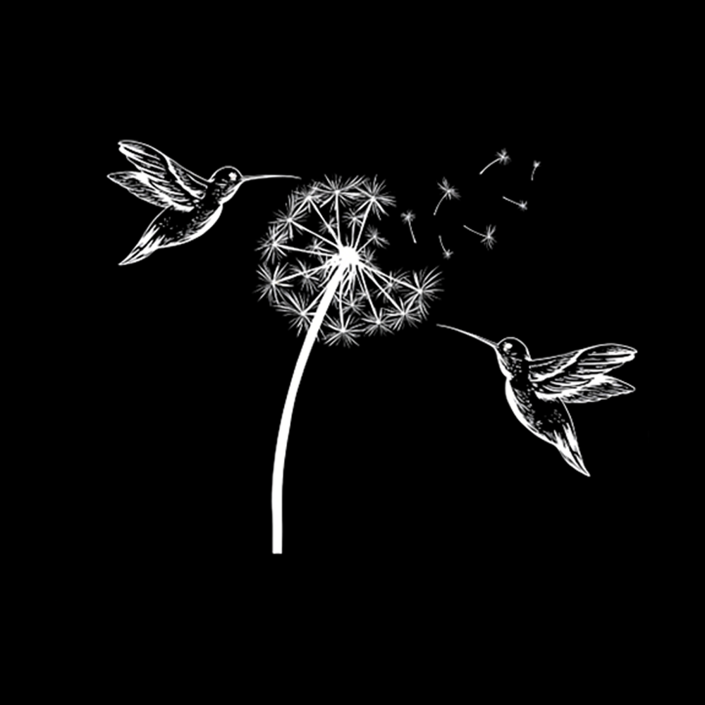 Cute Dandelion Hummingbird Cropped T-Shirts