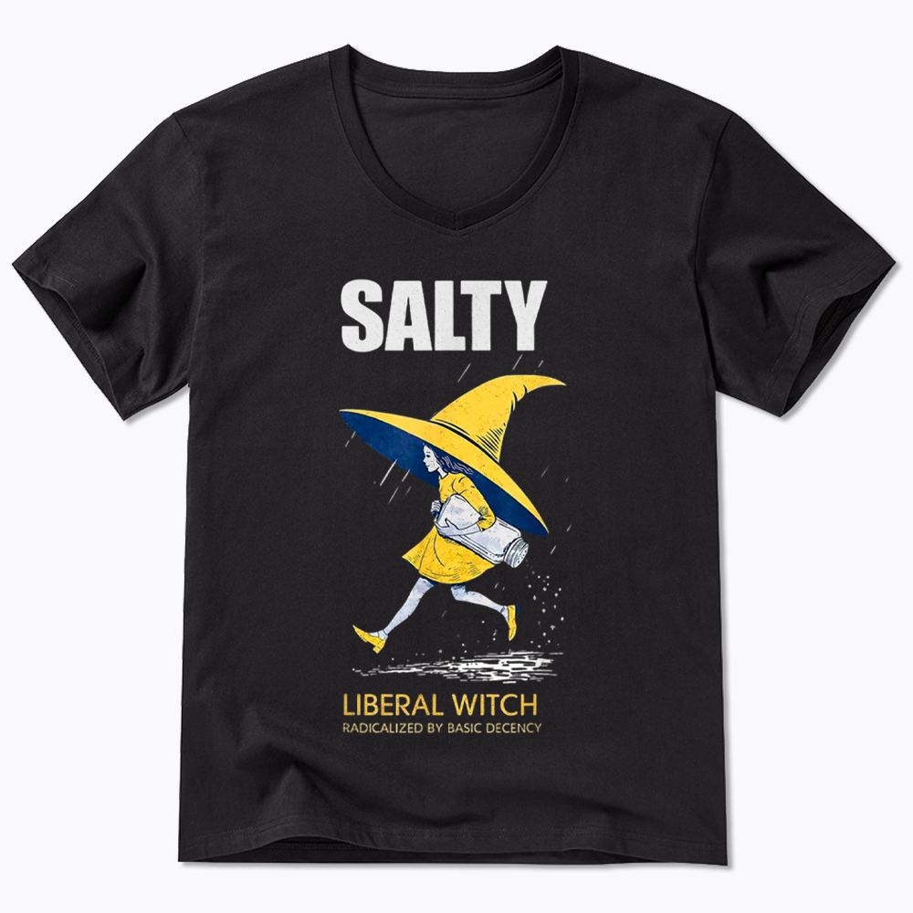Liberal Witch Radicalized By Basic Decency V-Neck Classic T-Shirt