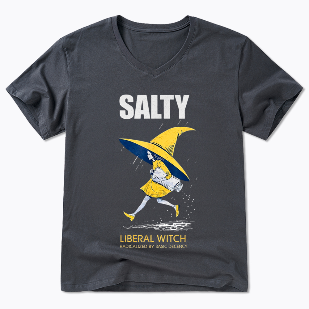 Liberal Witch Radicalized By Basic Decency V-Neck Classic T-Shirt