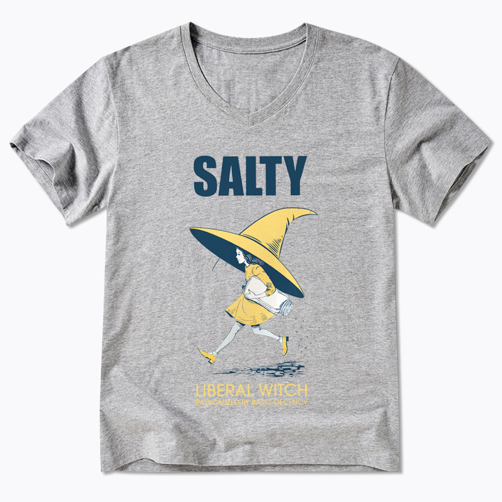 Liberal Witch Radicalized By Basic Decency V-Neck Classic T-Shirt