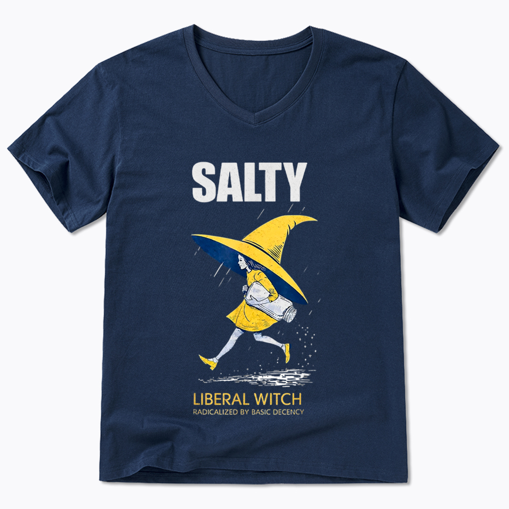 Liberal Witch Radicalized By Basic Decency V-Neck Classic T-Shirt