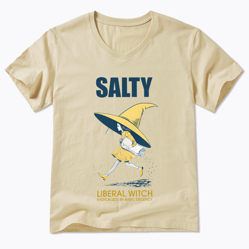 Liberal Witch Radicalized By Basic Decency V-Neck Classic T-Shirt