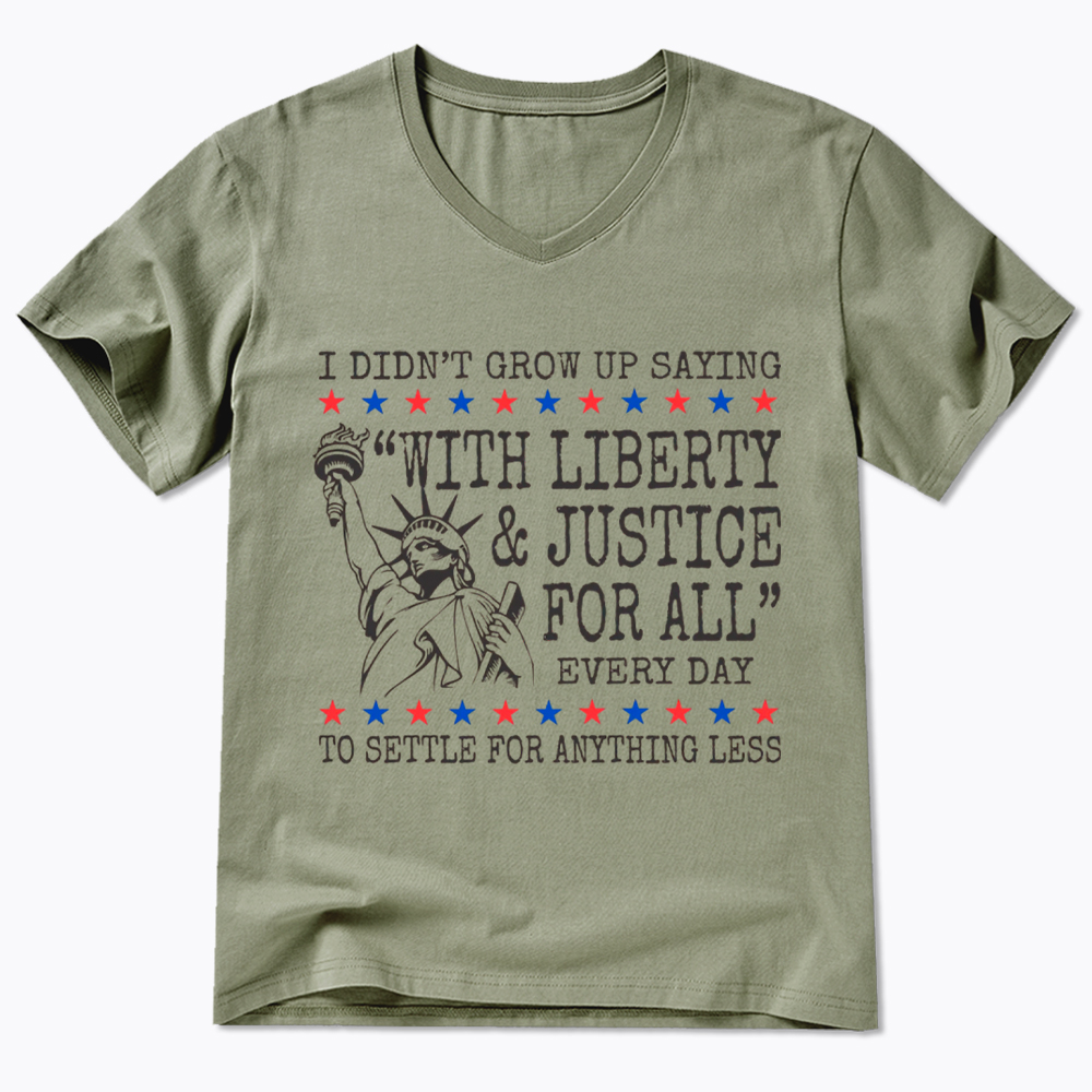 Liberty and Justice For All V-Neck Classic T-Shirt