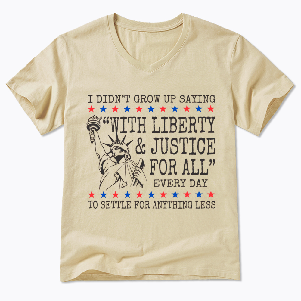 Liberty and Justice For All V-Neck Classic T-Shirt