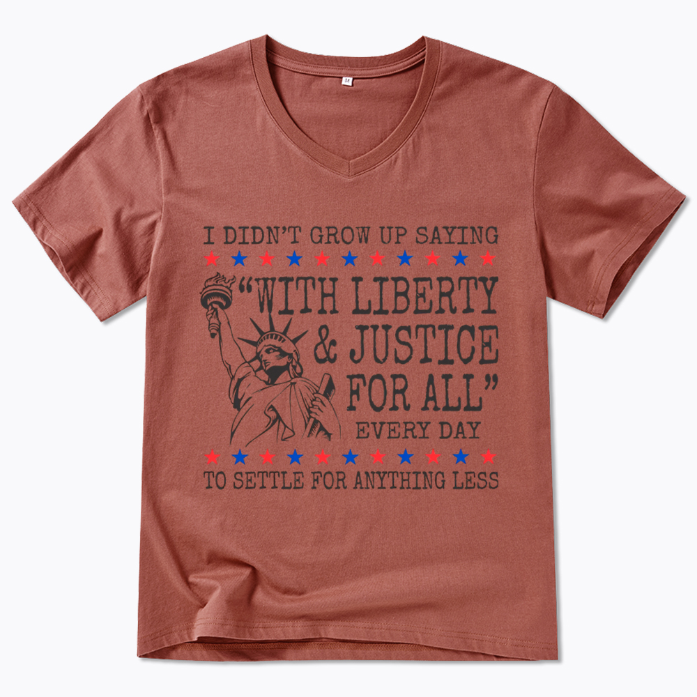 Liberty and Justice For All V-Neck Classic T-Shirt
