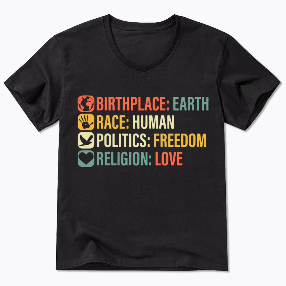 Equality, BLM, Human Rights V-Neck Classic T-Shirt