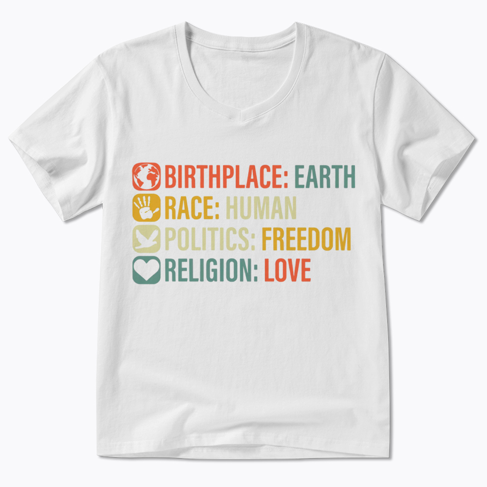 Equality, BLM, Human Rights V-Neck Classic T-Shirt