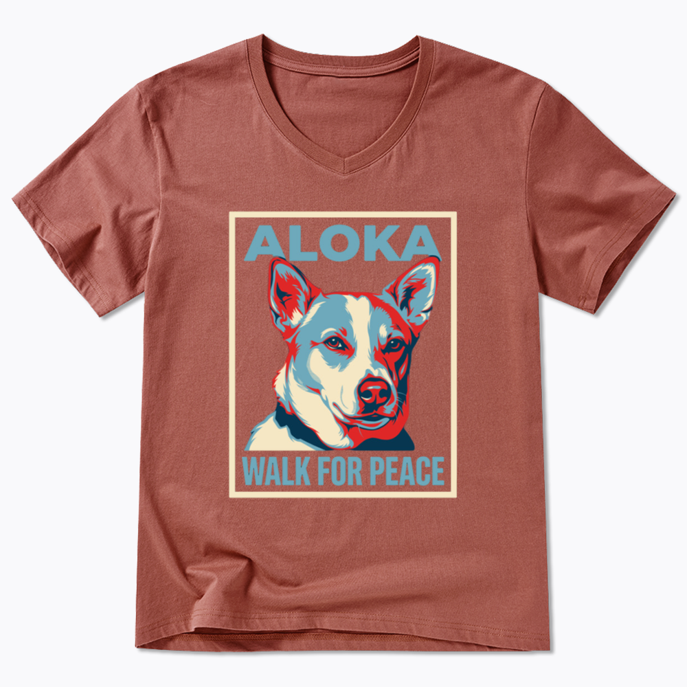 The Peace Dog Poster V-Neck Classic T-Shirts