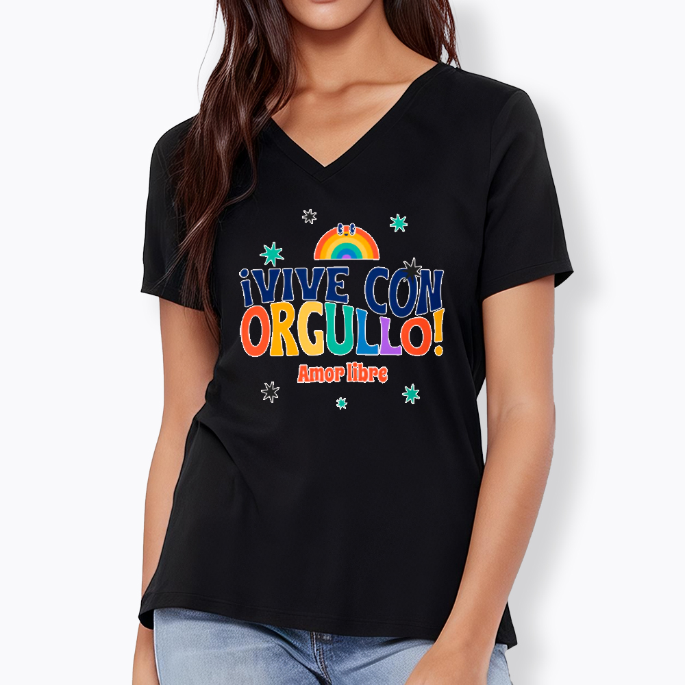 !Vive Con Orgullo! Amor Libre V-Neck Classic T-Shirt